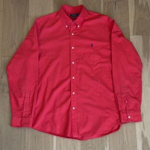 Polo by Ralph Lauren Garment Dyed Oxford Button-Down Shirt XL light red
